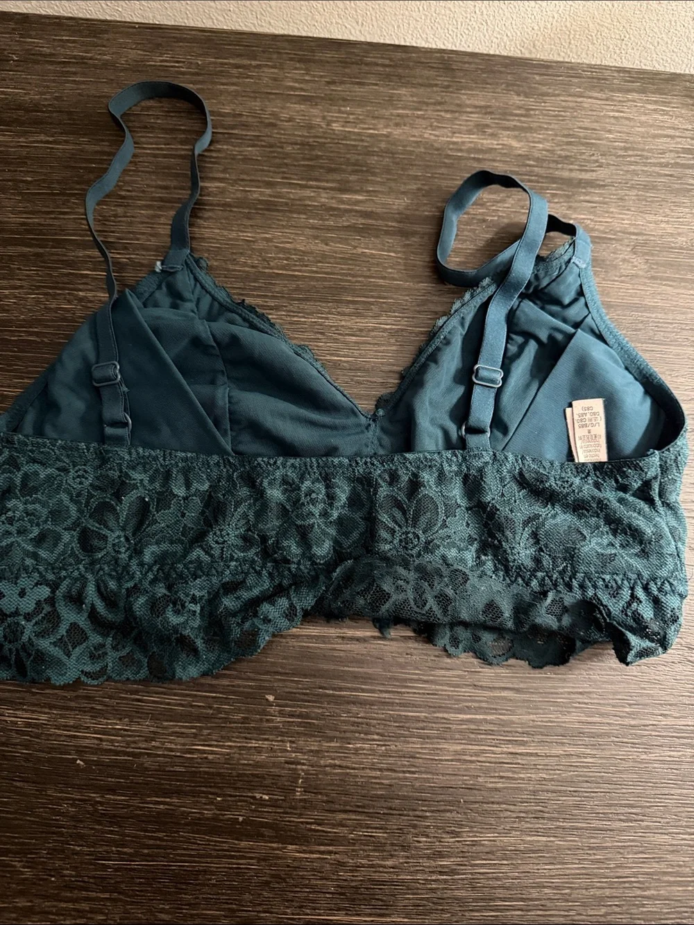 Victoria's Secret Dark Green Lace Bralette